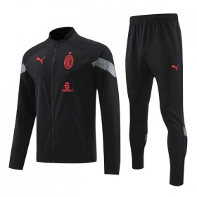 AC Milán Teplákové Soupravy 2022 Černá